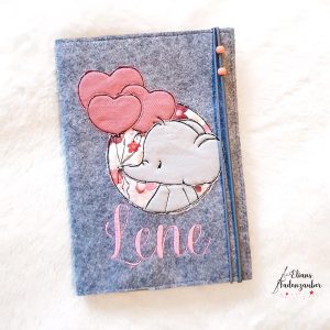 U-Heft Hülle Elefant oder personalisiert mit Wunschmotiv und Namen