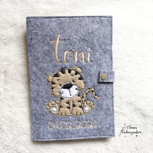 U-Heft Hülle Tiger oder personalisiert mit Wunschmotiv und Namen