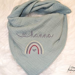 Großes Halstuch aus Musselin zum Knoten, personalisiert