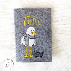 U-Heft Hülle Möwe oder personalisiert mit Wunschmotiv und Namen