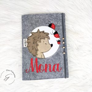U-Heft Hülle Igel oder personalisiert mit Wunschmotiv und Namen