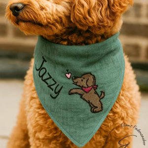 Hundehalstuch aus Musselin, personalisiert