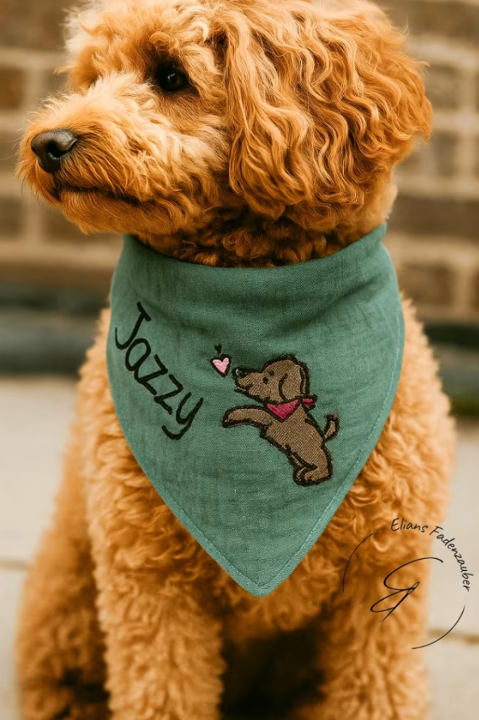 Hundehalstuch aus Musselin, personalisiert