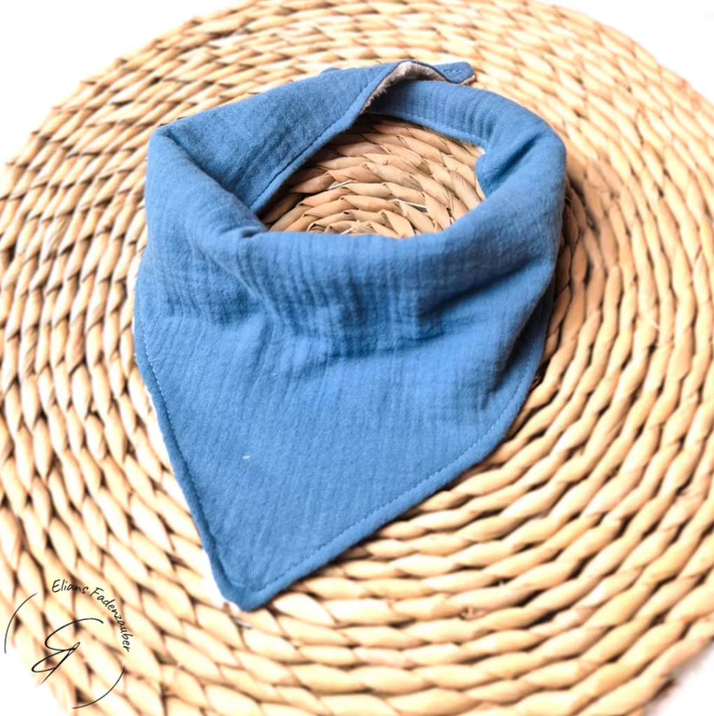 Musselin-Halstuch mit Teddyplüsch-Rückseite,, personalisiert